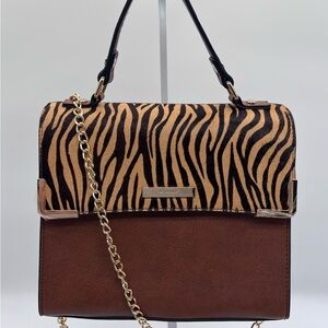 Dune London Zebra Animal Print Satchel Crossbody Bag
